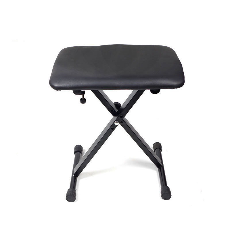 Music Companion Sklopná stolička pre rack elektronického orgánu — kovovo-kožená konštrukcia, model Folding Chair