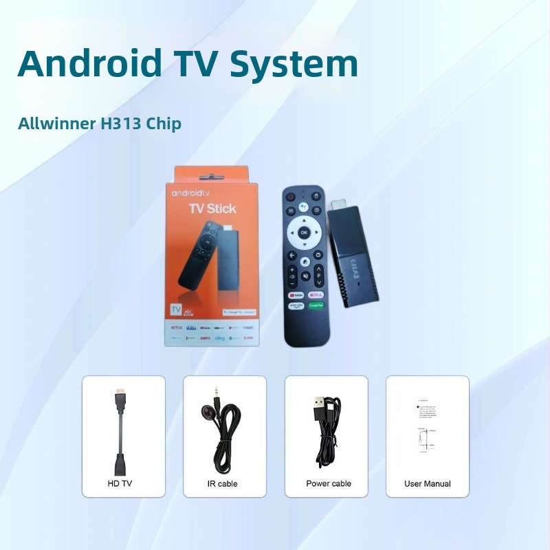 Android TV Box ar Allwinner H313, 2GB RAM, 16GB iekšējā atmiņa, 4K izšķirtspēja