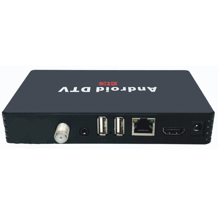 OTT sieťová set-top box s DVB-T2/S2/C/ISDB/ATSC, Android, štvorjadrový procesor, 1 GB RAM, 1,5 TB úložisko, 1080p