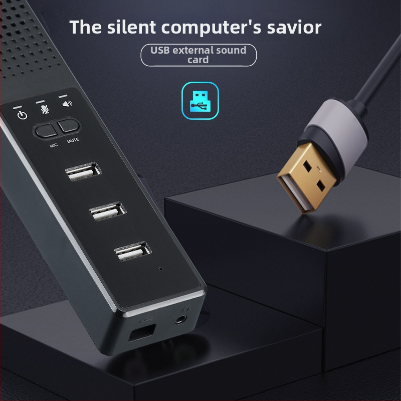 USB mikrofons ar hubu paplašinātāju, vienu līdz trim mikrofona ieejām, 2.1 kanālu skaņa, MP3 atskaņošana, TF karte atbalsts, 110V ievade