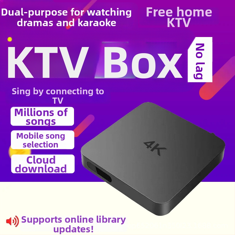 Karaoke stroj s Androidom, 4K HDMI, 2GB RAM, 8GB úložisko, Wi‑Fi a hlasová interakcia