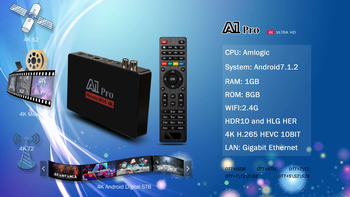 Android TV Box • τετραπύρηνος επεξεργαστής • 4K ανάλυση 3840x2160 • 1GB RAM • ενσωματωμένη μνήμη flash • HDMI & Wi-Fi