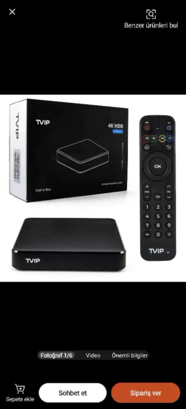 Tvip 7605 Android TV box, Amlogic Dual-Core, 1GB RAM, HDMI 1080p, Android OS