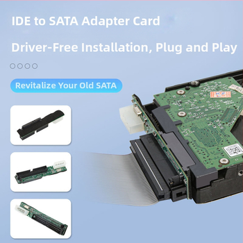 YM6912 card adaptor — interfață USB către SATA, adaptor SATA către IDE