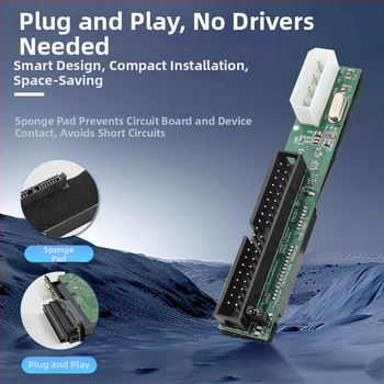 YM6912 card adaptor — interfață USB către SATA, adaptor SATA către IDE