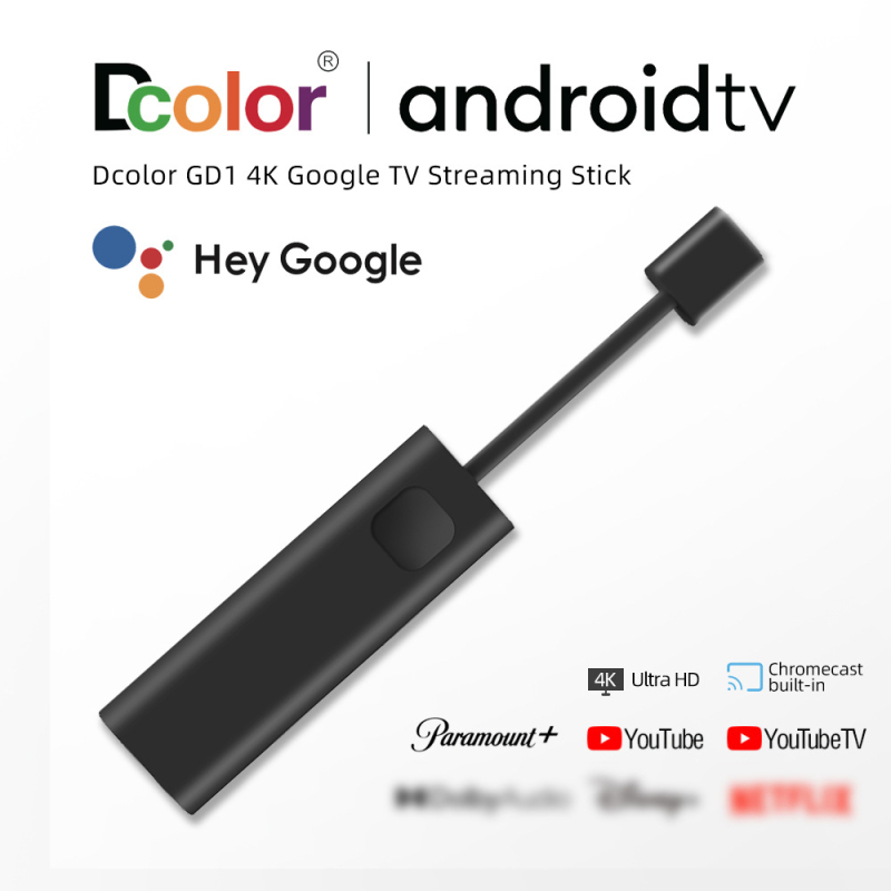 Dcolor GD1 Android TV кутия, четириядрен процесор, 2GB RAM, 1080p HDMI, Google сертифицирана