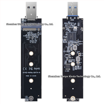 Yesunion M2008 M.2 NVMe PCIe na USB 3.2 Gen 2 Type-A adaptér, RTL9210B čip, plug-in karta, podpora až 2 TB