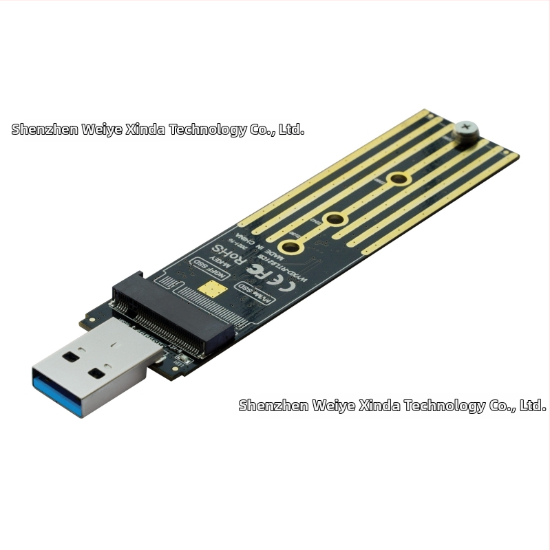 Yesunion M2008 M.2 NVMe PCIe na USB 3.2 Gen 2 Type-A adaptér, RTL9210B čip, plug-in karta, podpora až 2 TB