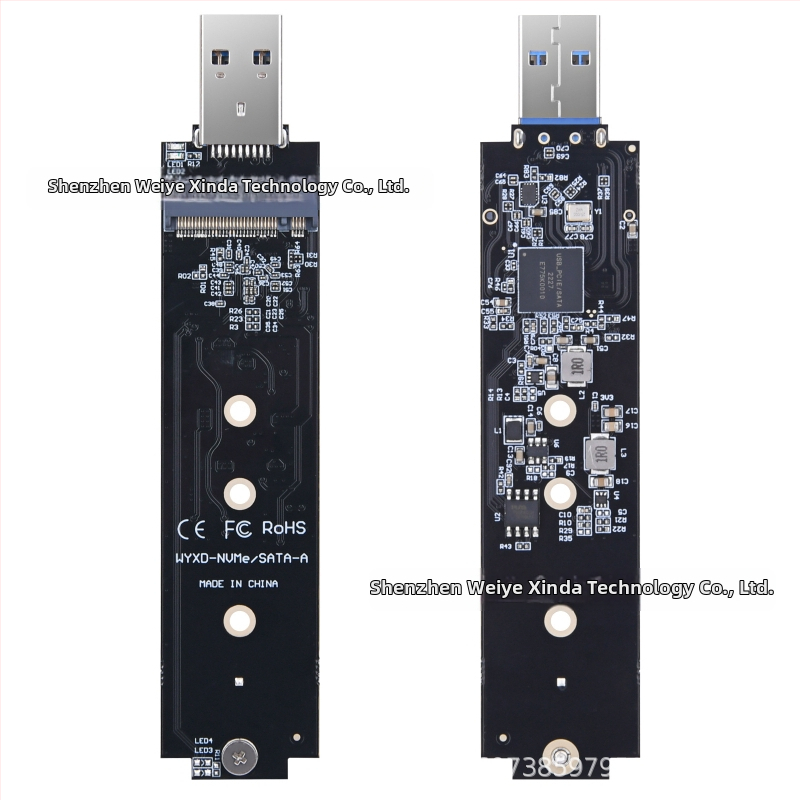 Yesunion M2008 M.2 NVMe PCIe na USB 3.2 Gen 2 Type-A adaptér, RTL9210B čip, plug-in karta, podpora až 2 TB