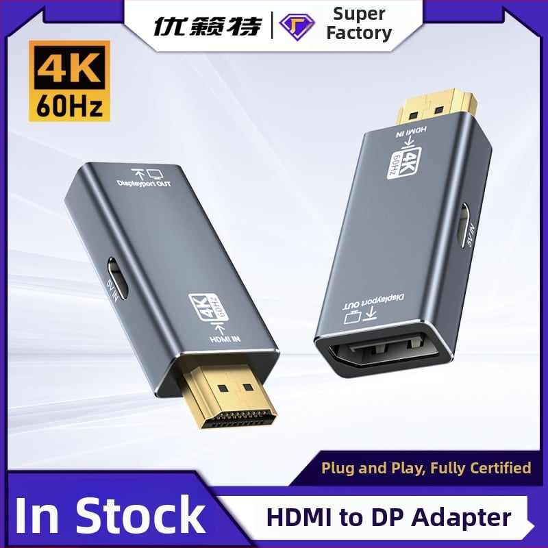 HDMI na DP adaptér, 4K60Hz konvertor pre pripojenie počítačov k monitorom a projektorom