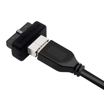 Κάρτα προσαρμογής USB header Type-E: 19/20-pin σε Type-E διεπαφή, ενσωματωμένη θύρα Type-C στο εμπρόσθιο πάνελ