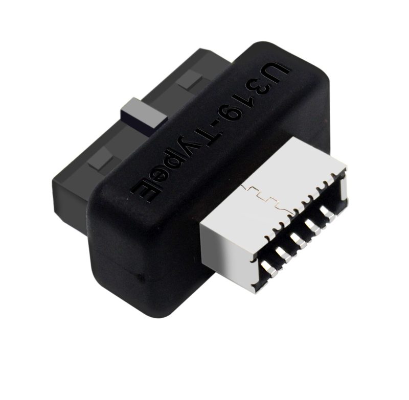 Κάρτα προσαρμογής USB header Type-E: 19/20-pin σε Type-E διεπαφή, ενσωματωμένη θύρα Type-C στο εμπρόσθιο πάνελ