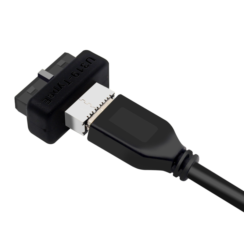 Κάρτα προσαρμογής USB header Type-E: 19/20-pin σε Type-E διεπαφή, ενσωματωμένη θύρα Type-C στο εμπρόσθιο πάνελ