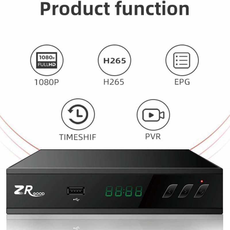 Сет-топ кутия DVB-T2 H.265 с RJ45, 1TB съхранение, 1080p