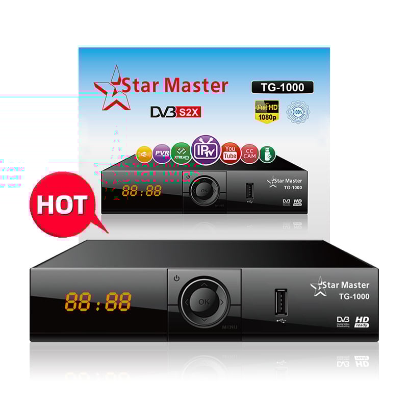 STAR MASTER TG-1000 телевизионен приемник, резолюция 1920x1080, USB, Wi‑Fi, HDMI, AV и TV интерфейси, CE сертифициран