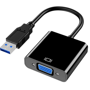 Cablu adaptor USB către VGA, cip de înaltă calitate, nucleu din cupru, viteză de transfer 5, lungime 0,25 m
