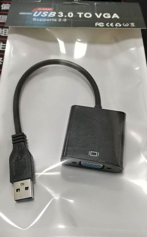 Cablu adaptor USB către VGA, cip de înaltă calitate, nucleu din cupru, viteză de transfer 5, lungime 0,25 m