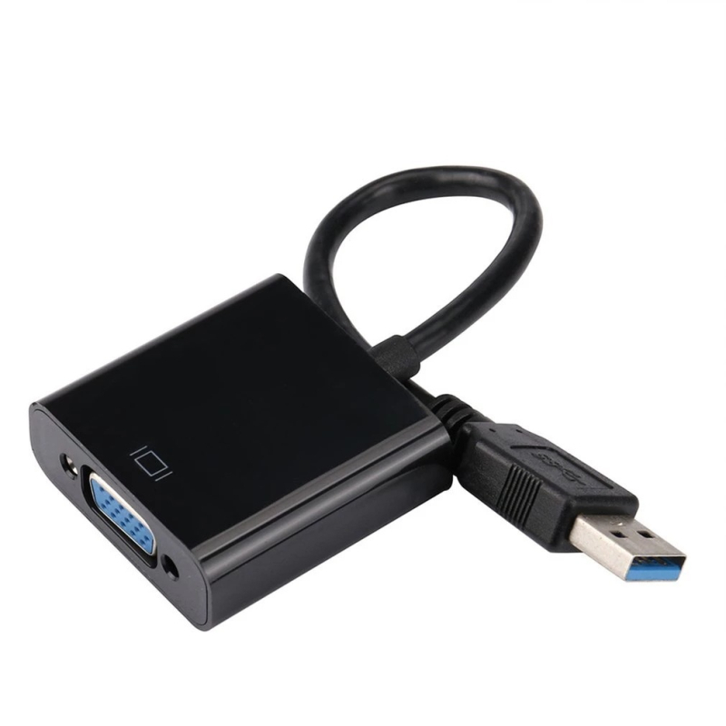 Cablu adaptor USB către VGA, cip de înaltă calitate, nucleu din cupru, viteză de transfer 5, lungime 0,25 m