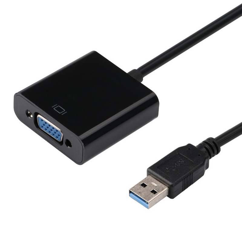 Cablu adaptor USB către VGA, cip de înaltă calitate, nucleu din cupru, viteză de transfer 5, lungime 0,25 m