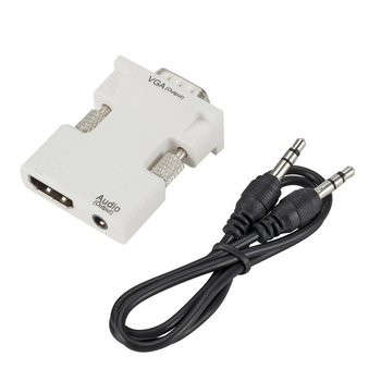 Convertor HDMI către VGA — adaptor HDMI femelă la VGA bărbat, cablu cu nucleu de cupru 5 cm, viteză de transfer 5 Gbps