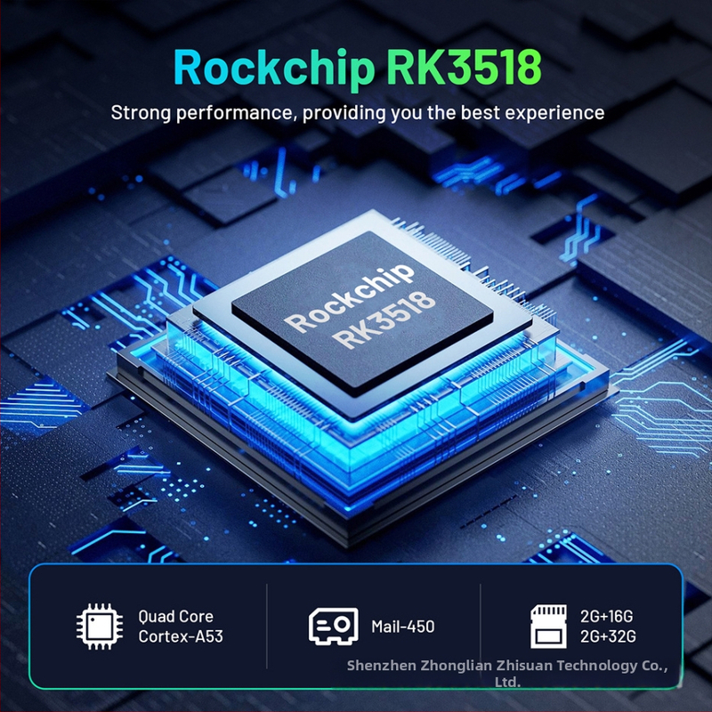 K8mini TV kastīte ar Android 14, RK3518 četrkodolu, 2GB RAM, WiFi 6, 8K atbalsts