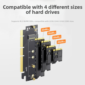 PCIe x16 na M.2 NVMe adaptér - Model X0094, PCIe 3.0/4.0 protokol, 6400 MB/s prenos