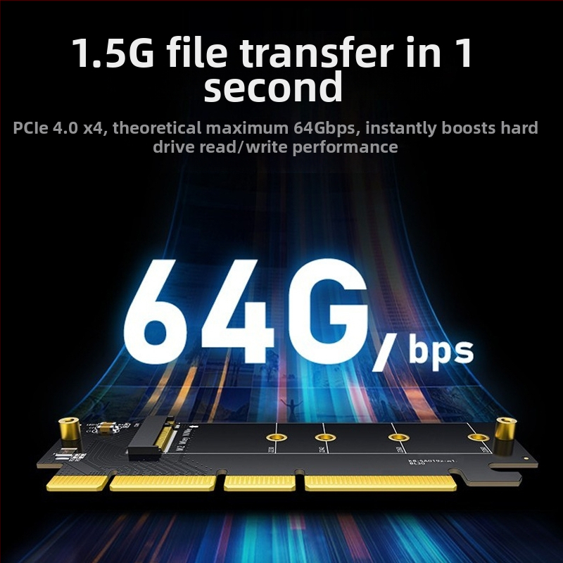 PCIe x16 na M.2 NVMe adaptér - Model X0094, PCIe 3.0/4.0 protokol, 6400 MB/s prenos
