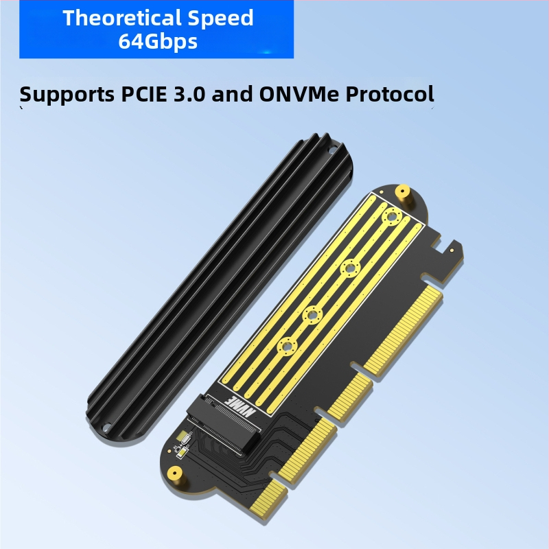 Rozširovacia karta NVMe na PCIe pre desktop – 3.0/4.0 na M.2 adaptér, PCIe rozhranie, 64Gbps prenos, model NV1P