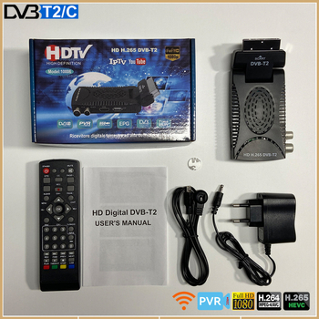 DVB-T2 сет-топ бокс с H.265 HEVC, 1080p, SCART интерфейс, USB/HDMI/Coaxial, поддръжка на външен HDD до 2TB