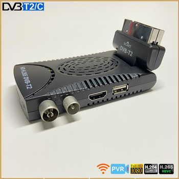 DVB-T2 сет-топ бокс с H.265 HEVC, 1080p, SCART интерфейс, USB/HDMI/Coaxial, поддръжка на външен HDD до 2TB