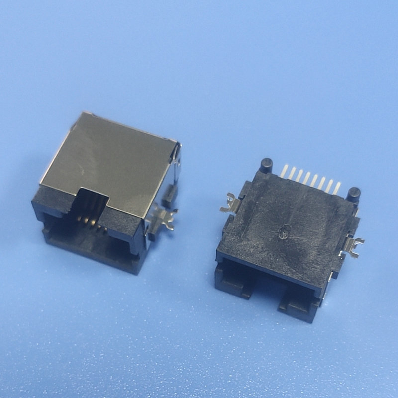 RJ45 mrežni spojnik s ugradbenom pločom, visina H=8.0 - adapter za set-top box, panel i mrežni kabel