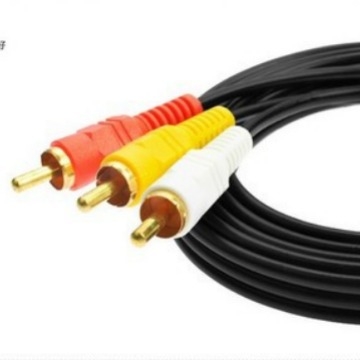AV kabel 3 na 3 za DVD/set-top box, RCA crvena bijela žuta – trobojni video kabel s pozlaćenim bakrenim vodičem