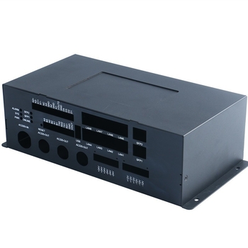 Alumīnija korpuss Soft Router un tīkla iekārtām, 3 mm biezums, krāsota ar cepeškrāsnī žāvētu pārklājumu, Ra6.3, tolerances 0,1 mm