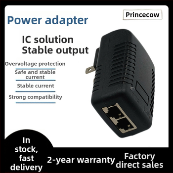 PoE sieťový napájací adaptér — viacnapäťové výstupy 12V/15V/24V pri 1A a 48V pri 0,5A; pre set-top boxy, switche a dohľadové kamery