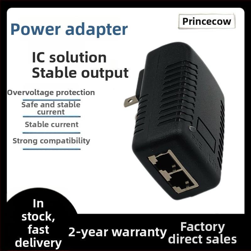 PoE sieťový napájací adaptér — viacnapäťové výstupy 12V/15V/24V pri 1A a 48V pri 0,5A; pre set-top boxy, switche a dohľadové kamery