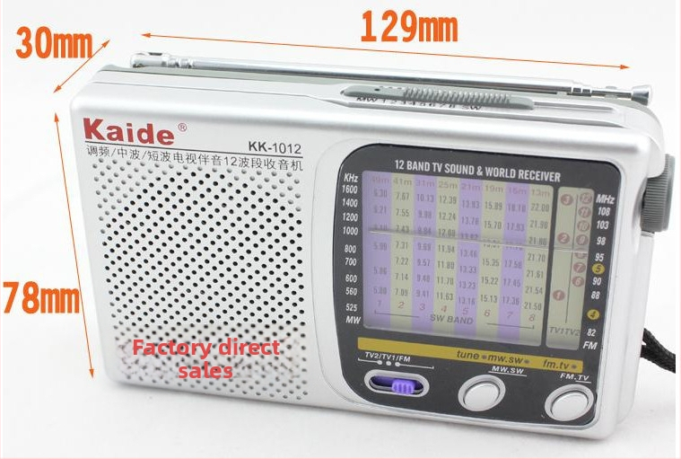 KK-9 kampusa radio ar mono skaņu, iebūvēts skaļrunis, indikatoru tipa iestatīšana, plastmasas korpuss.