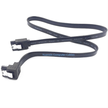 Patch cord SATA 3.0 ohýbaný dátový kábel pre pevný disk, rozhranie Serial Port, dĺžka 0.4 m, Hongjixin