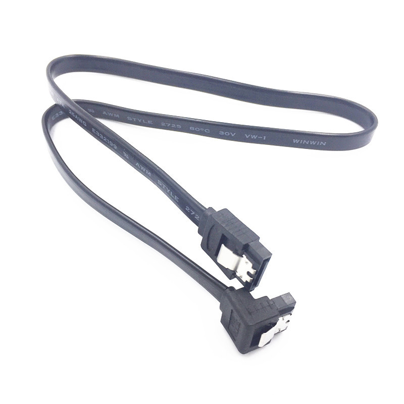 Patch cord SATA 3.0 ohýbaný dátový kábel pre pevný disk, rozhranie Serial Port, dĺžka 0.4 m, Hongjixin