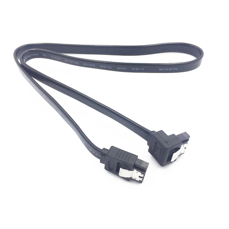 Patch cord SATA 3.0 ohýbaný dátový kábel pre pevný disk, rozhranie Serial Port, dĺžka 0.4 m, Hongjixin