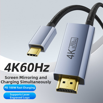 Kábel Type-C na HDMI s napájaním PD, podpora 4K/60Hz a 2K/120Hz, čip CS5366