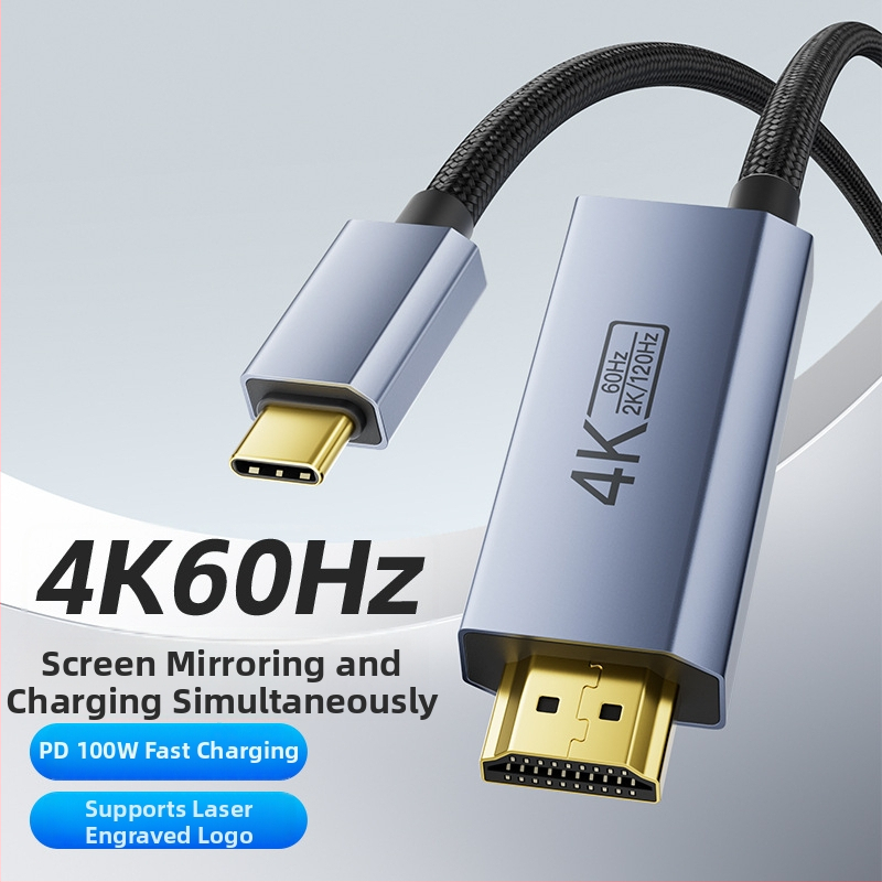 Kábel Type-C na HDMI s napájaním PD, podpora 4K/60Hz a 2K/120Hz, čip CS5366