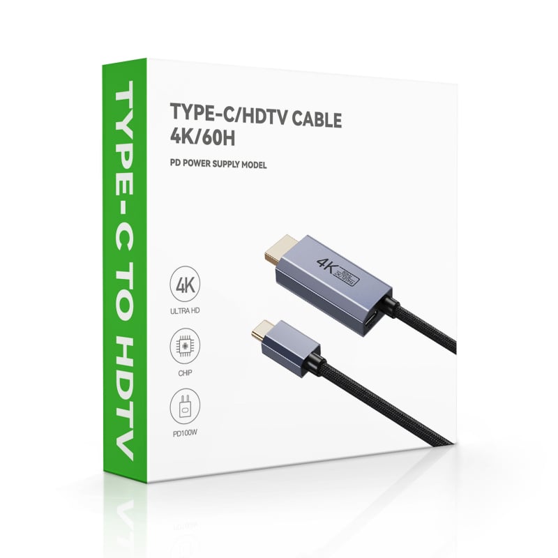 Type-C na HDMI kabel s PD napajanjem, podrška 4K/60Hz i 2K/120Hz, CS5366 čip