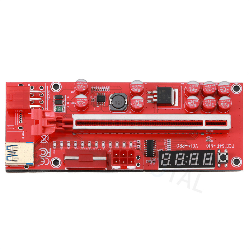 V014-PRO PCIe produžni kabel za grafičku karticu s USB 3.0, adapter 1X na 16X PCIe, bakreno jezgro, duljina 60 cm, upravljanje temperaturom