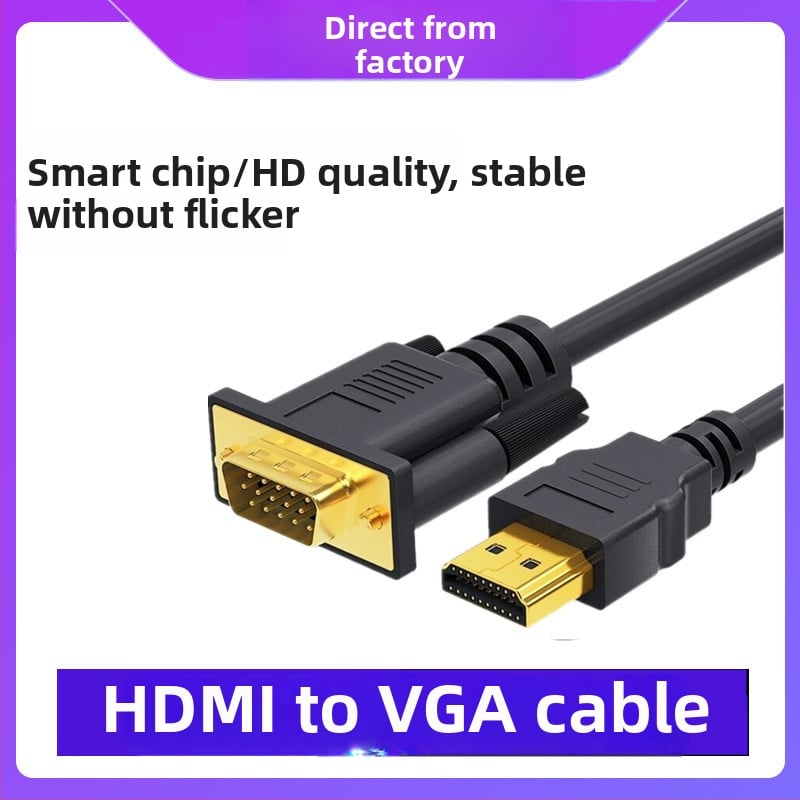 HDMI na VGA adaptér ZX083, vysokovýkonný čip, 1.8 m kábel, HDMI vstup