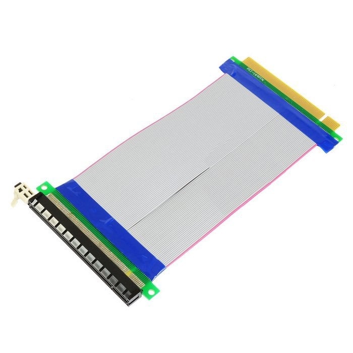 Cablu extindere PCIe 16x pentru placă video, cablu flexibil, nucleu din cupru, lungime 19 cm, viteză de transfer 120