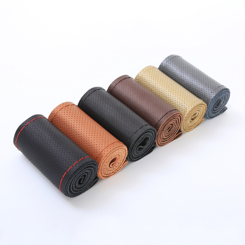 Ručne šitý návlek na volant, univerzálny model, všetky ročné obdobia, z pravej kože, pre nákladné autá a autobusy