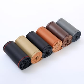 Ručne šitý návlek na volant, univerzálny model, všetky ročné obdobia, z pravej kože, pre nákladné autá a autobusy