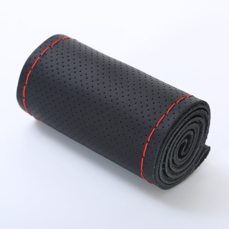 Ručne šitý návlek na volant, univerzálny model, všetky ročné obdobia, z pravej kože, pre nákladné autá a autobusy