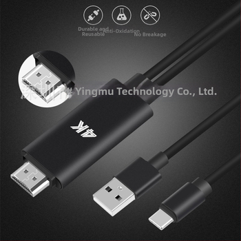 Adaptor cablu Type-C la HDMI cu sursă de alimentare, 4K, 1,8 m, model 9572A
