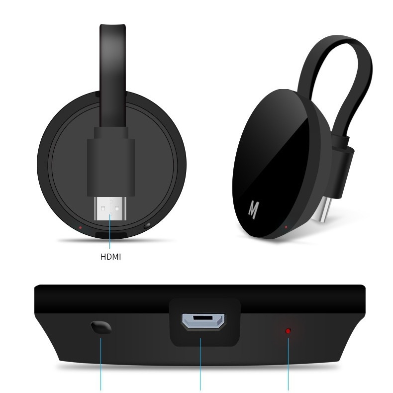 MiraScreen G7M bezdrôtový HDMI dongle pre zrkadlenie obrazovky — výstup 1080p, procesor am8268x, 128MB RAM, Linux podpora